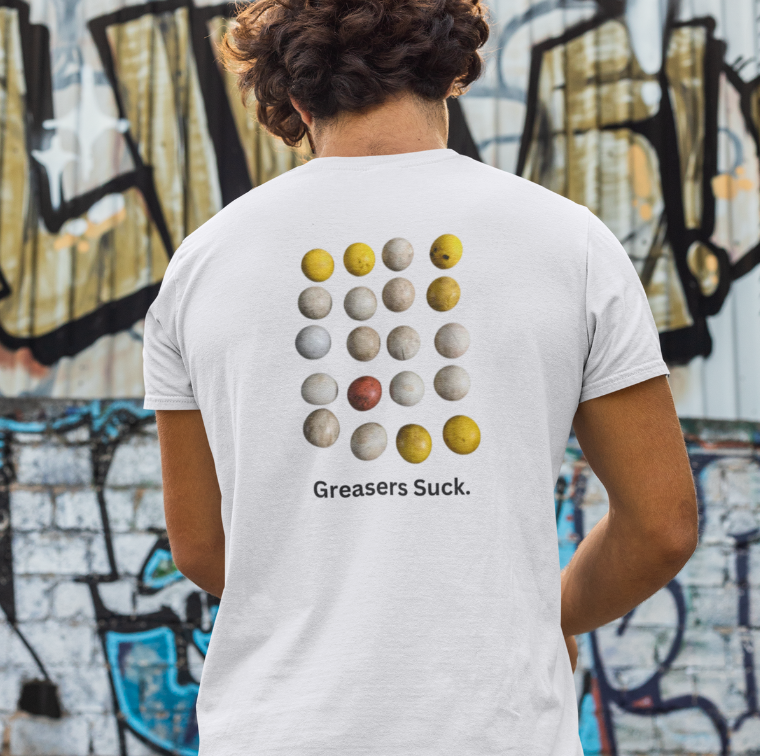 Greasers Suck” Lacrosse Shirt | White | Shirt Collection
