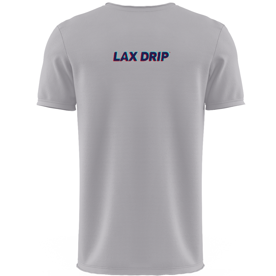 LAX DRIP Teardrop Lacrosse Shirt | Grey & LaxDrip | Shirt Collection