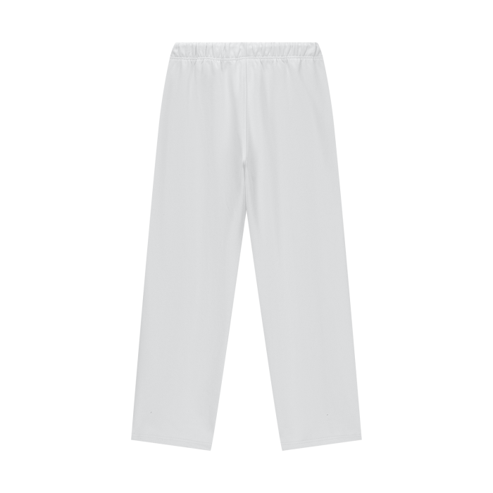 SUNDAY LACROSSE CLUB Fleece Lined Straight Leg Pants - White
