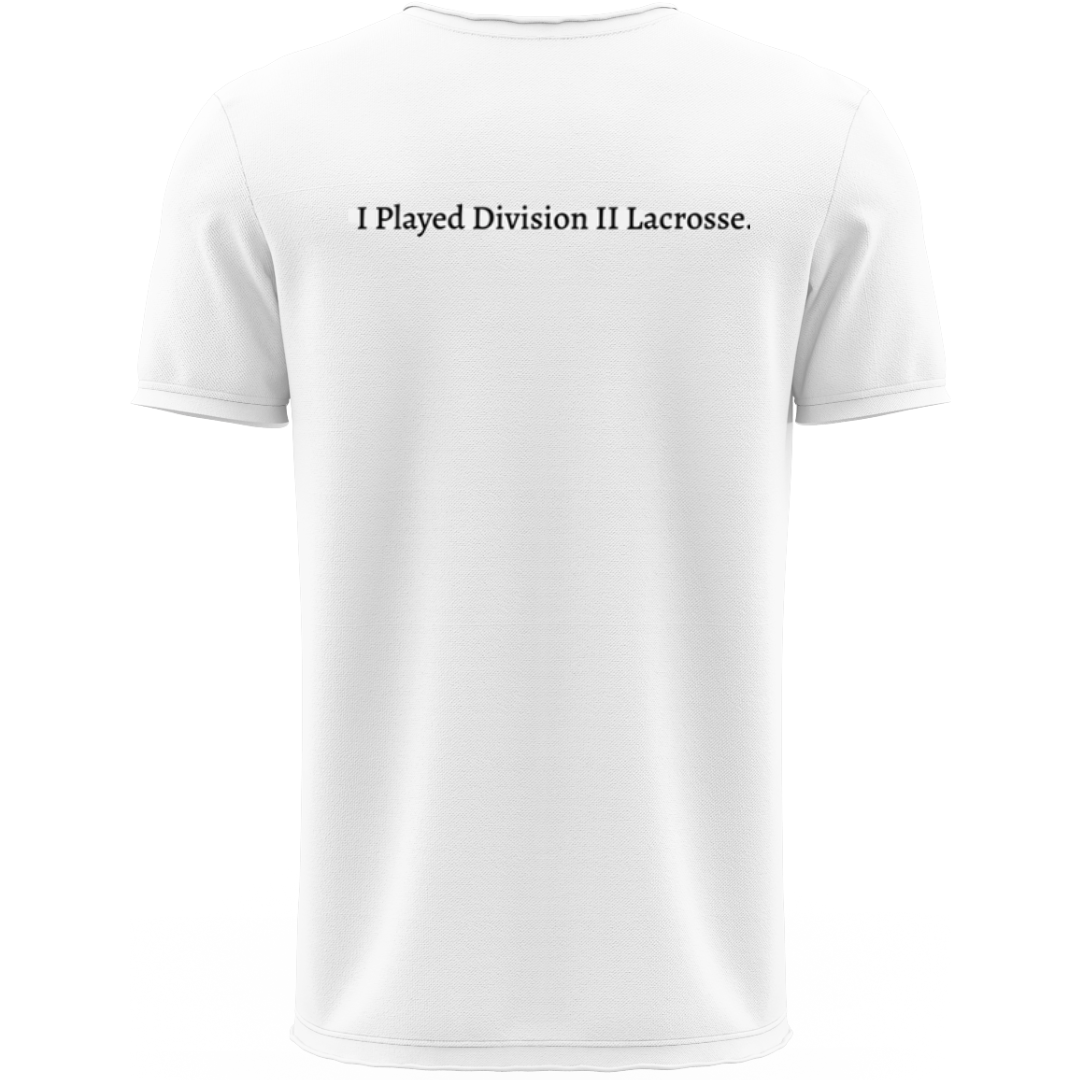 Classic “I Played Division II Lacrosse” Shirt | White | Shirt Collection