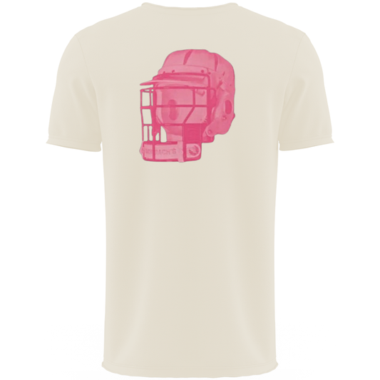 Pink Bacharach Lacrosse Helmet Oversized faded t-shirt