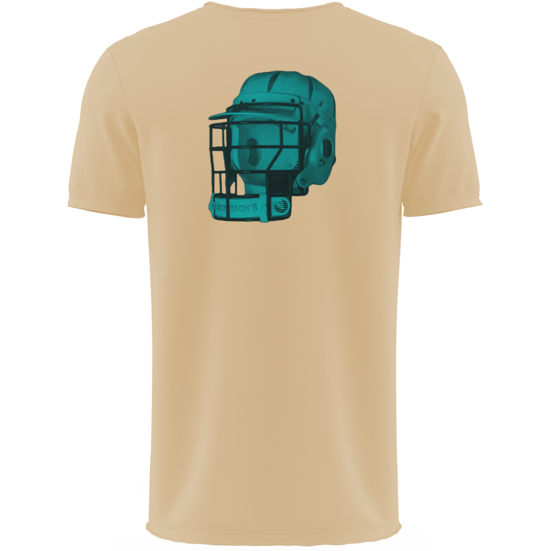 Blue Bacharach Lacrosse Helmet Oversized faded t-shirt