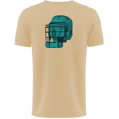 Blue Bacharach Lacrosse Helmet Oversized faded t-shirt