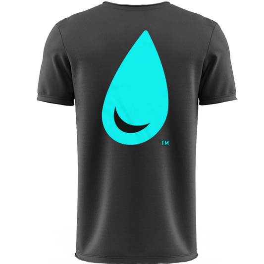 LAX DRIP Teardrop Lacrosse Shirt | Black & Aqua | Shirt Collection