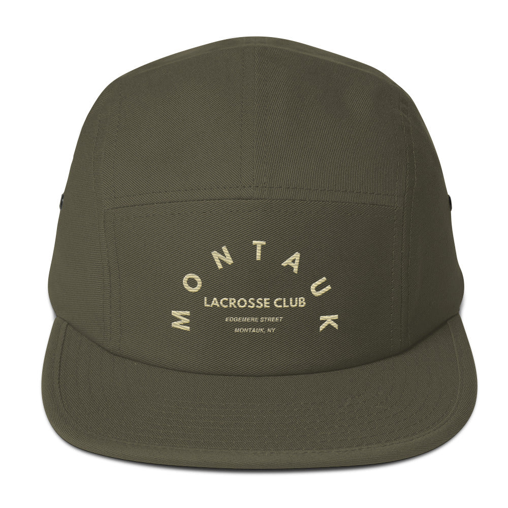 MONTAUK LACROSSE CLUB Five Panel Cap - Tan Letters