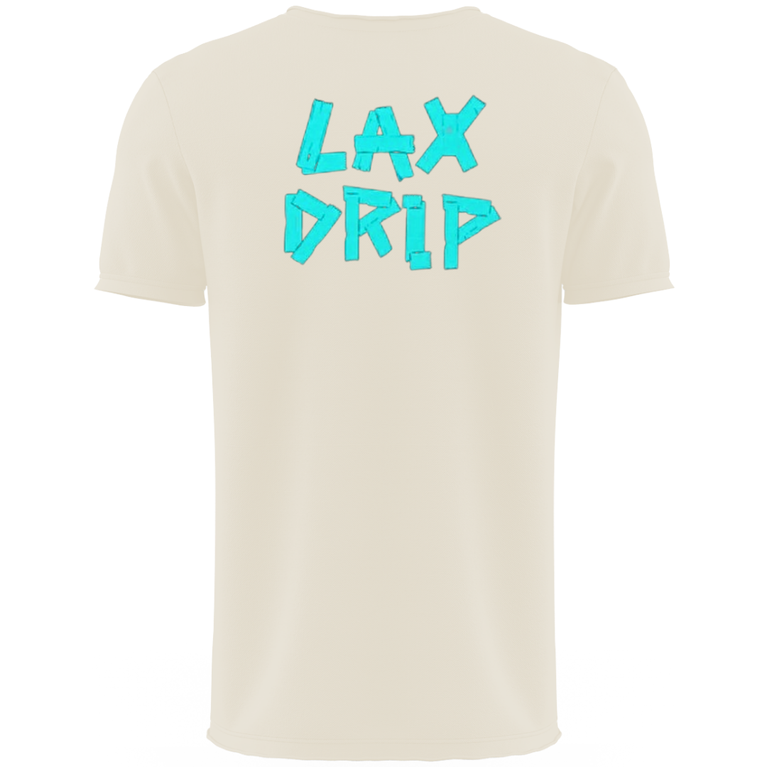 Neon Blue Lax Drip Stick Tape Oversized faded t-shirt