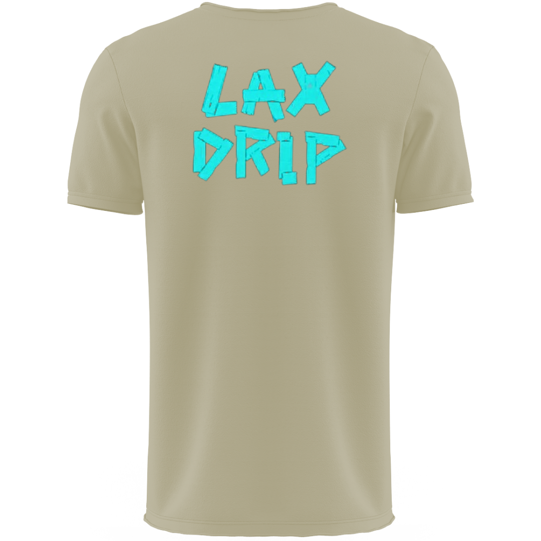 Neon Blue Lax Drip Stick Tape Oversized faded t-shirt