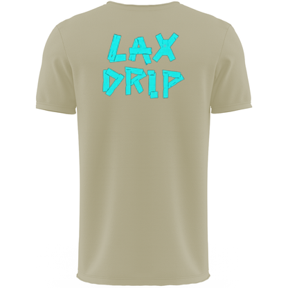 Neon Blue Lax Drip Stick Tape Oversized faded t-shirt