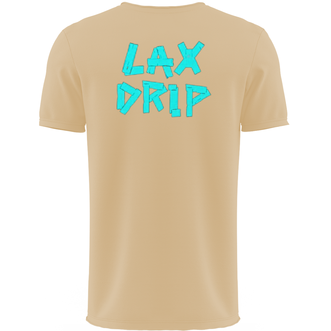 Neon Blue Lax Drip Stick Tape Oversized faded t-shirt