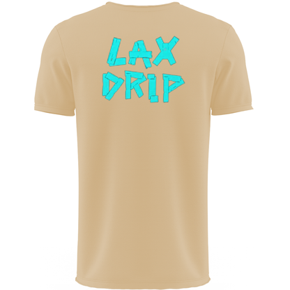 Neon Blue Lax Drip Stick Tape Oversized faded t-shirt