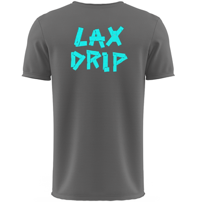 Neon Blue Lax Drip Stick Tape Oversized faded t-shirt