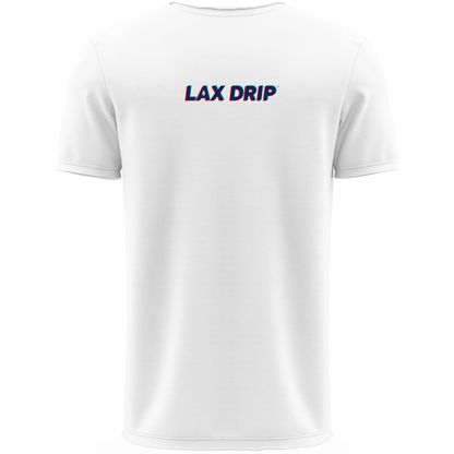 LAX DRIP Teardrop Lacrosse Shirt | White & LaxDrip | Shirt Collection