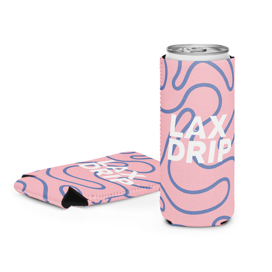 LAX DRIP Logo Coozie - Abstract Pink