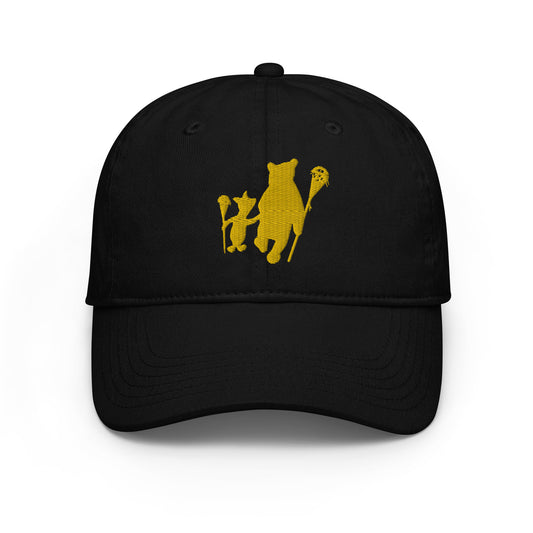 Pooh and Piglet Lacrosse Dad Hat by Champion - Black and Yellow
