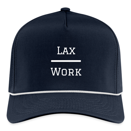 LAX over WORK Rope Hat - navy/white